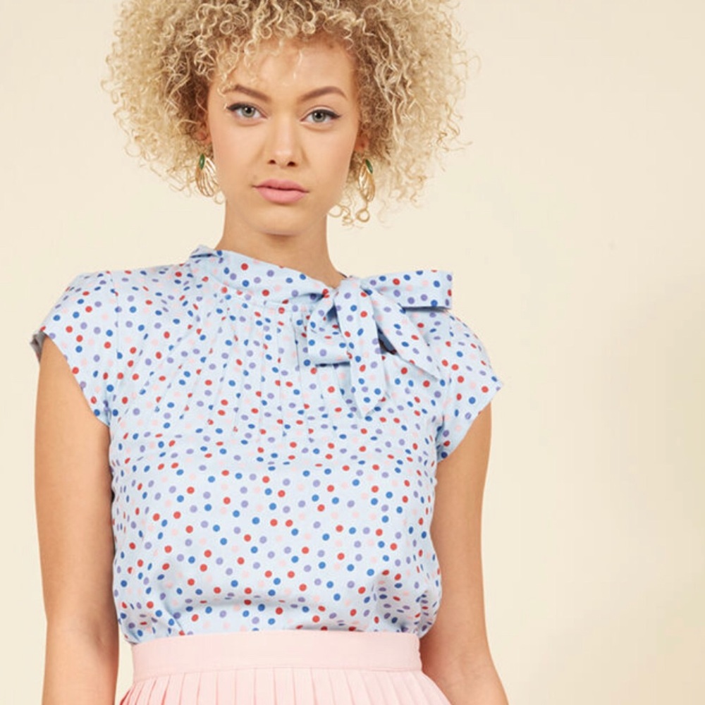 ModCloth Up Up and Amaze top in confetti